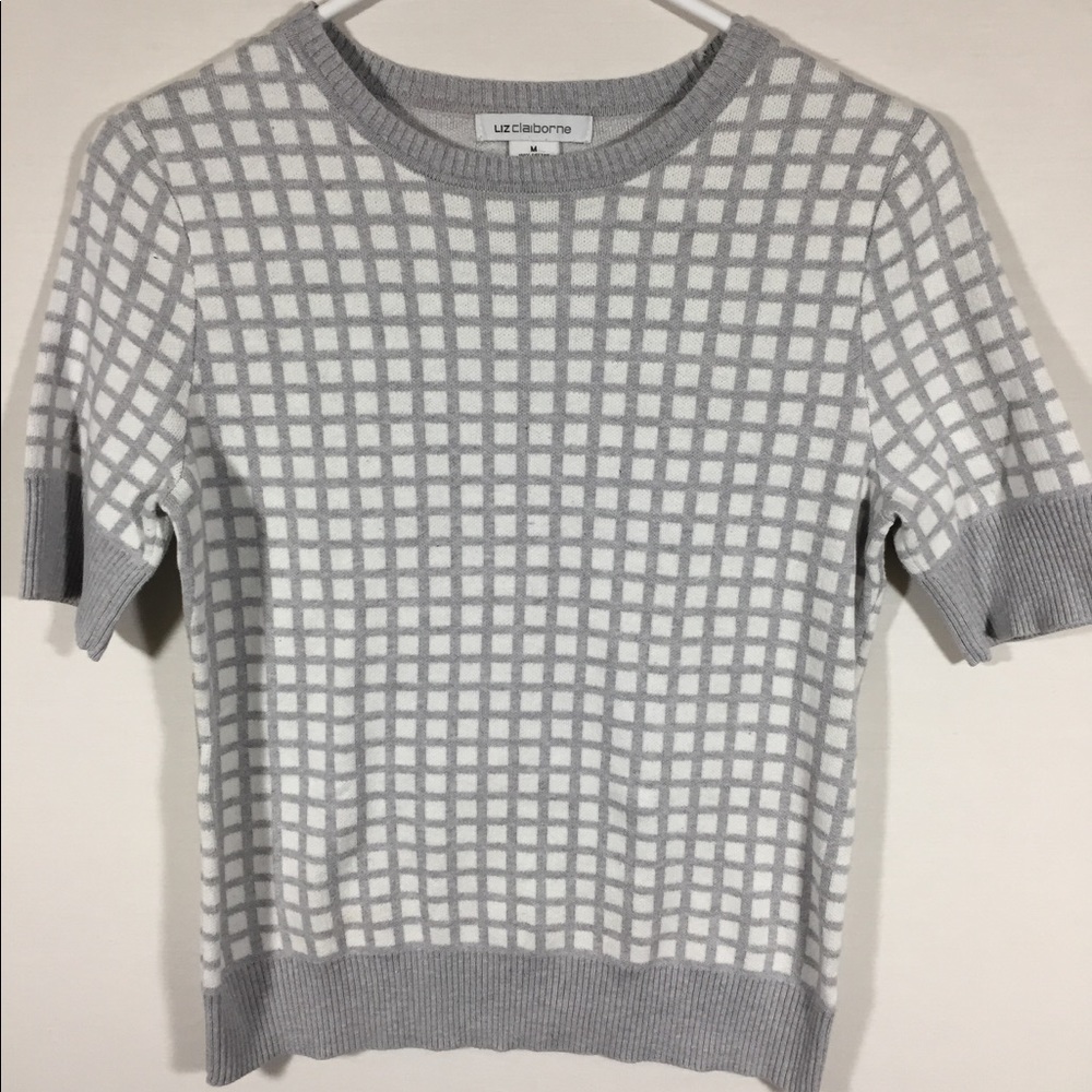 Liz Claiborne Grid Sweater - sz M